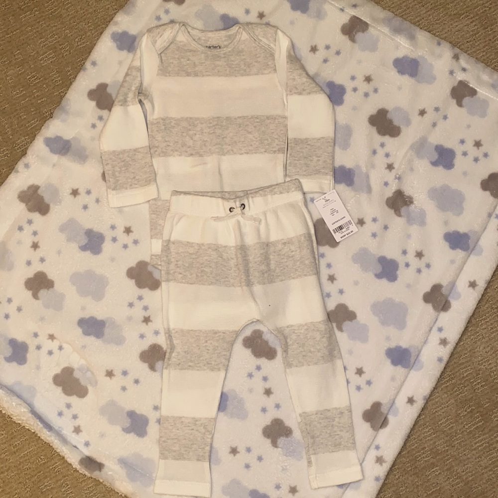 Baby boy long Johns matching set